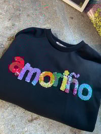 Image 3 of Suadoiro bordado a man. AMORIÑO negro. Varias tallas.