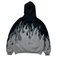 Image 6 of (XL) Hoodie Russell Double Flames GREY "SF-01" 627