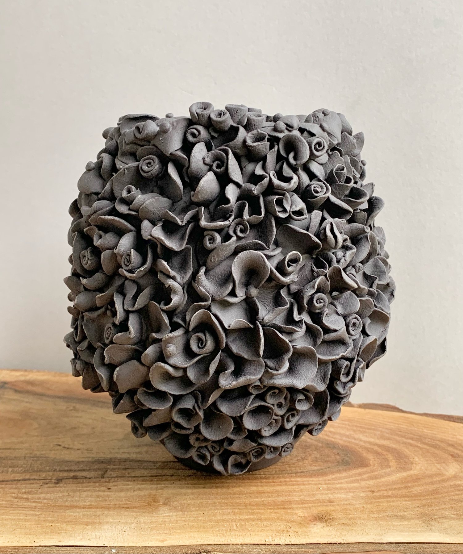 Image of Black Petal Vase 