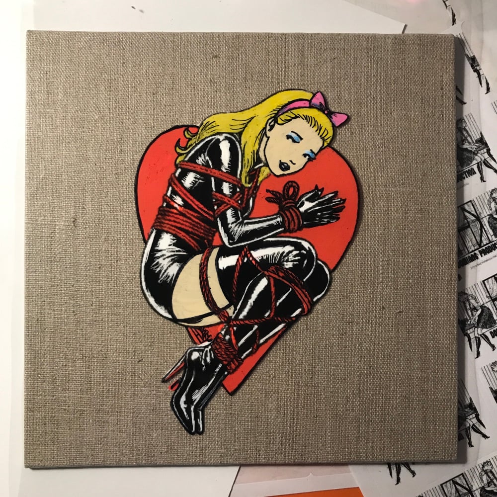 Image of Alice heart ace on canvas 