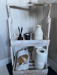 Rustic White Wash Display Stand