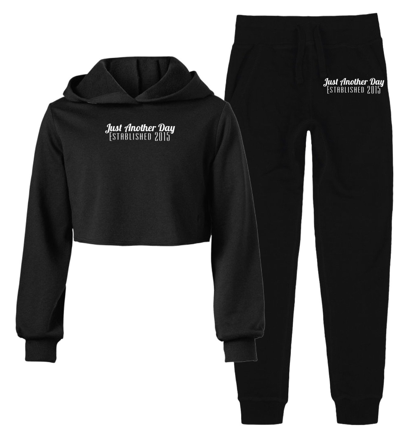 JAD Ladies Crop Top Sweatsuit Just Another Day Inc