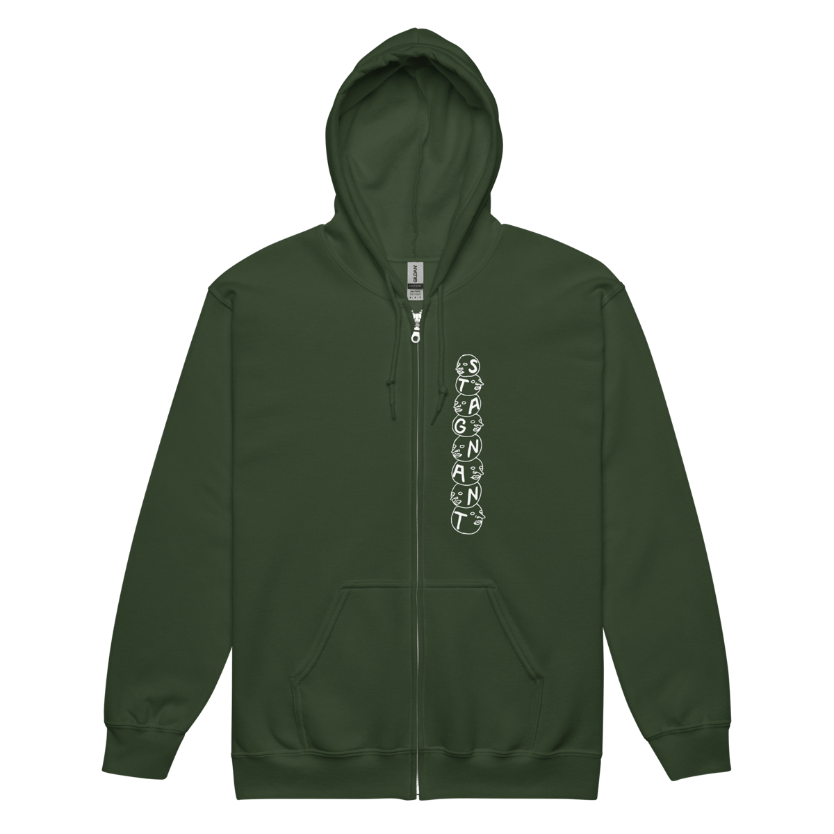 Image of Stacked Zip Hoodie (Green)