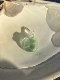 mini sea glass pendant #17