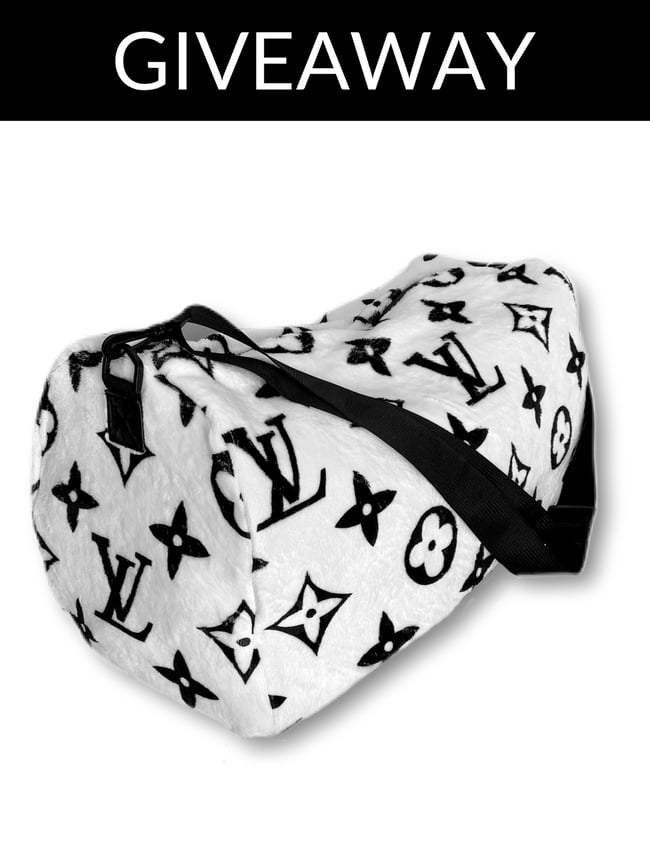 Faux Fur LV Duffle Bag