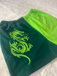 Image 1 of S/M Green Dragon Shorts
