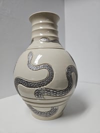 Image 1 of Vase 11 - 3 Silver snakes