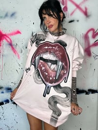 Image 3 of “DRACULA” CUSTOM PAINTED PULLOVER SWEATSHIRT XL