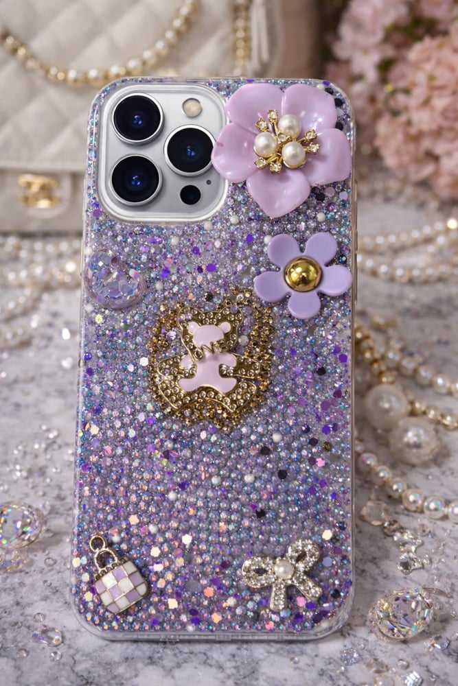 Image of ✨Blessed & Bedazzled Custom Phone Case
