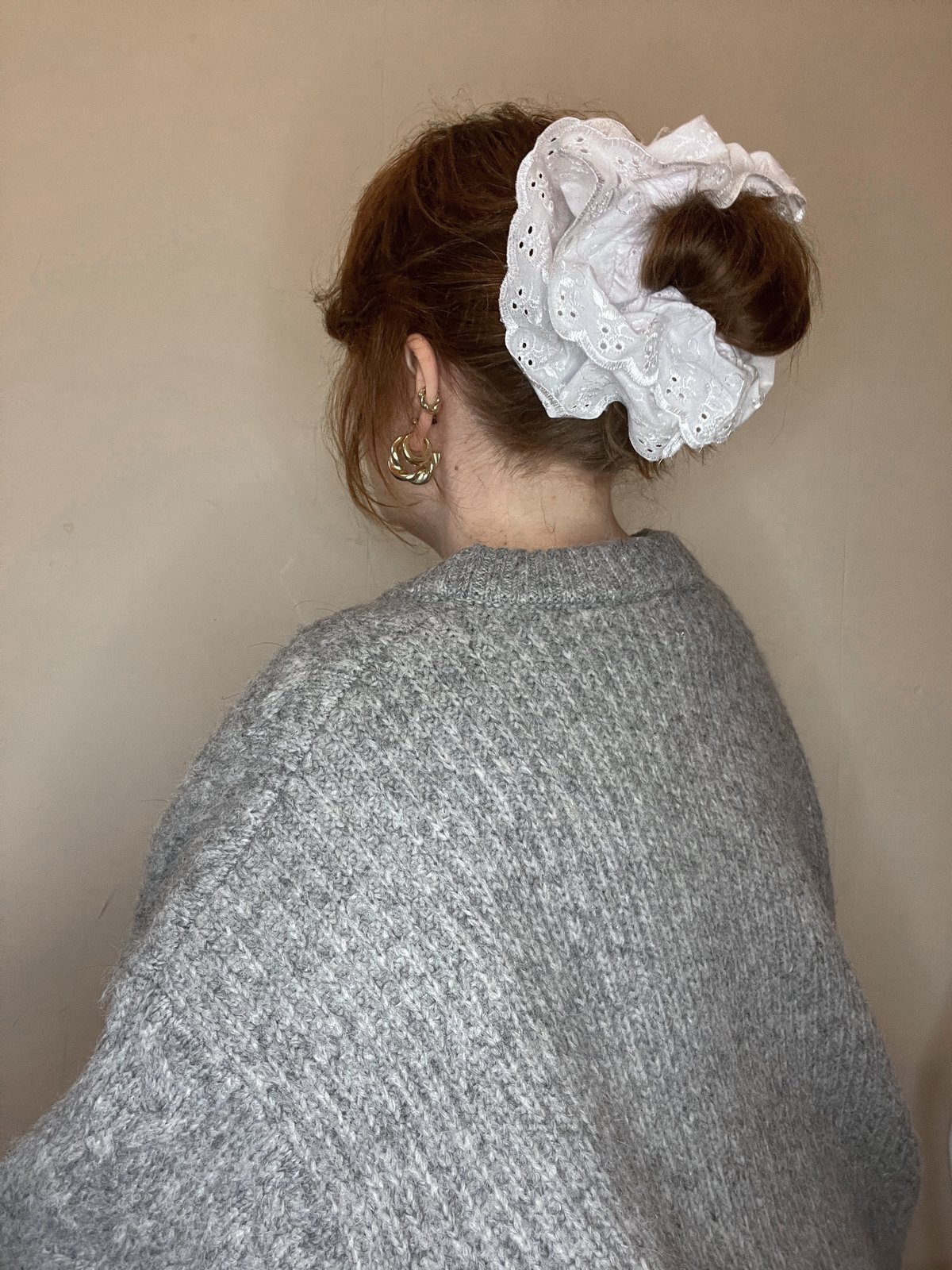 White XL Scrunchie