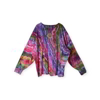 Image 1 of 4XL Unisex Adult Soft Long Sleeve Tee in Euphoria Geode Ice Dye