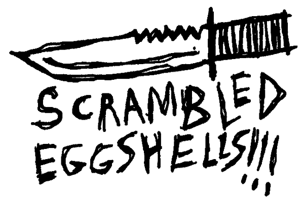 Scrambled Eggshell Stickers Home