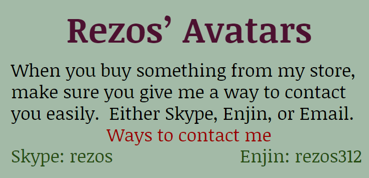 Rezos' Avatars