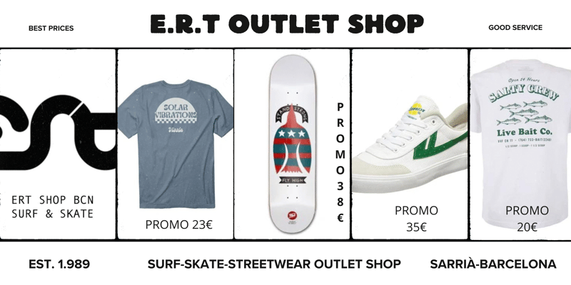 E.R.T. surf & skate Outlet Shop Home