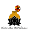 Black Lotus Stained Glass Home