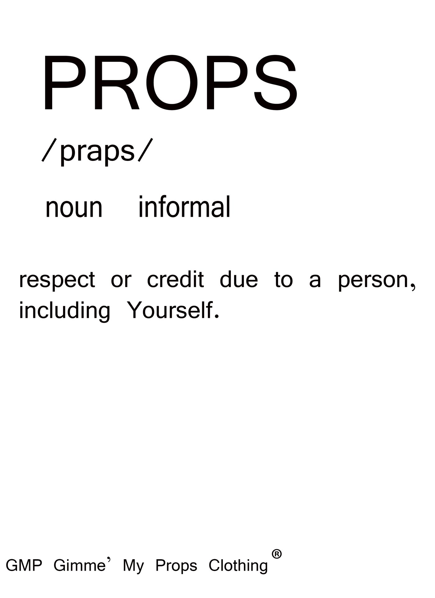 Gimme' My Props Clothing Distribution — Home