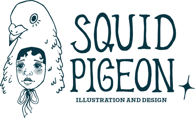 Squid Pigeon Art Home
