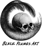 Black Plumes Art Home