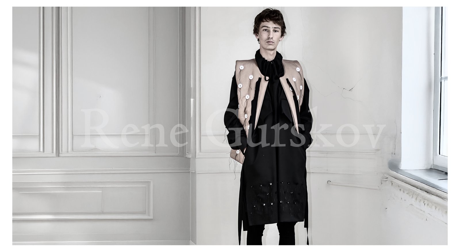 AW21 - WOOL PANTS W/STITCH / rene gurskov