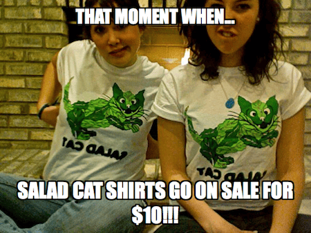 salad cat shirt