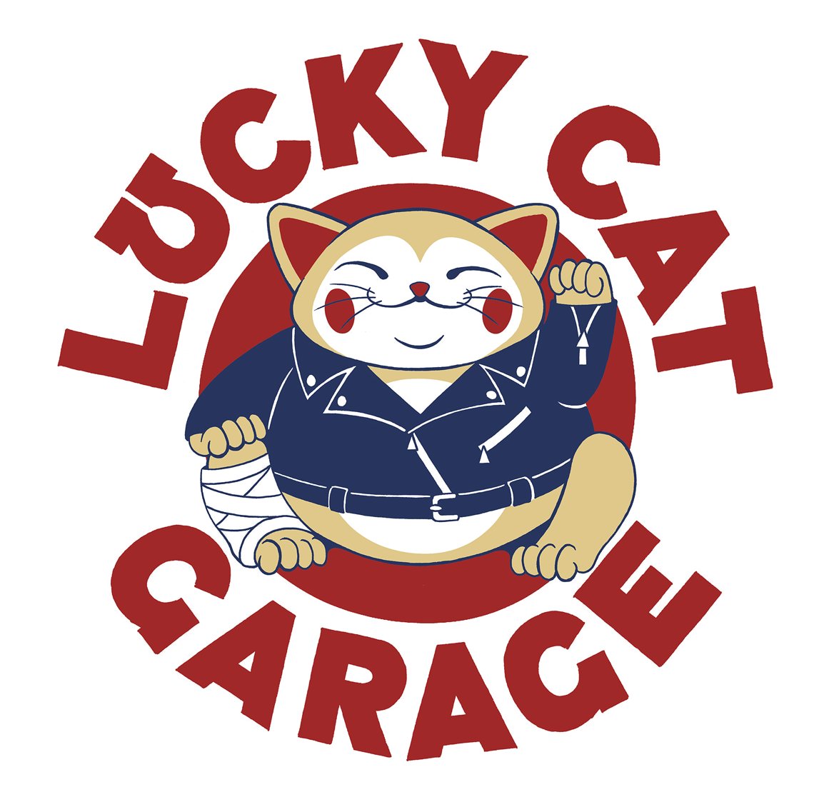 lucky cat garage t shirt