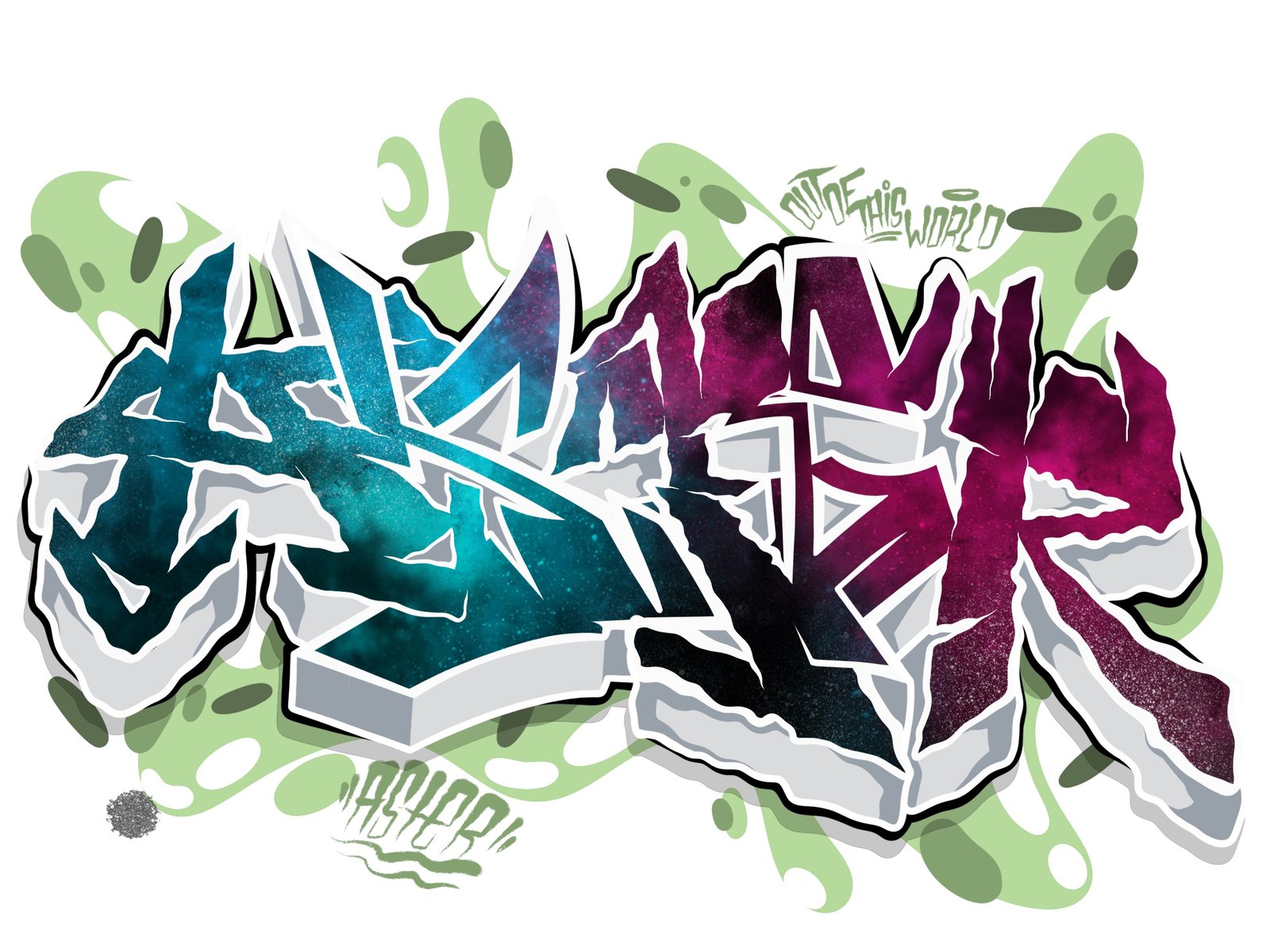 Graffiti Samurai” 8 X 11” Original Marker Sketch | Helloimaster