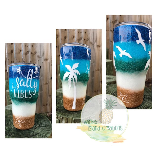 20oz Mermaid tumbler  Wicked Island Creations