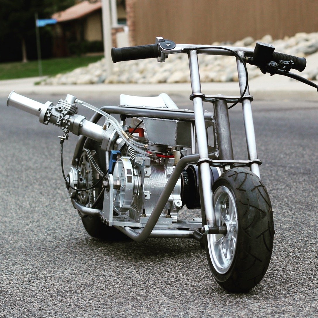 Custom mini online bike exhaust