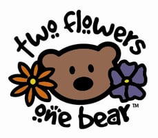 Two Flowers One Bear